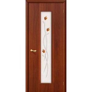 Дверь межкомнатная ламинированная, коллекция 10, 22Х, 2000х600х40 мм., остекленная, СТ-Худ, ИталОрех (Л-11)