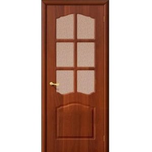 Дверь межкомнатная ПВХ коллекция Start, Лидия, 2000х700х40 мм., остекленная, СТ-118, ИталОрех (П-11)