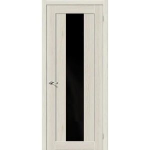 Дверь межкомнатная эко шпон коллекция Legno, MG1, 2000х900х40 мм., остекленная, CT-Black Star, alu Luce
