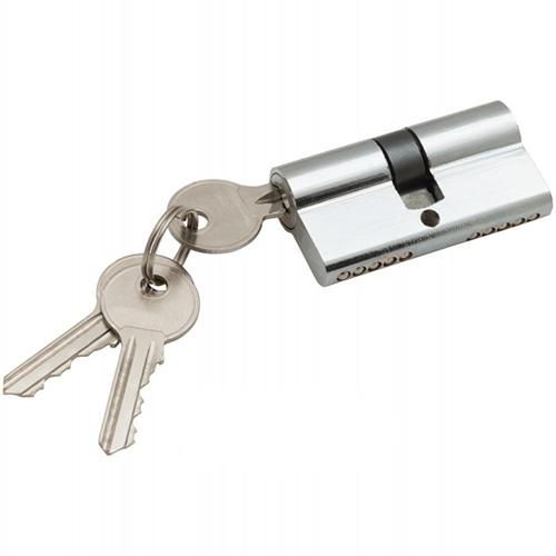 Цилиндр алюминиевый Ключ-ключ 80x45x35 мм, предназначен для дверей эко шпон коллекции Pronto хром