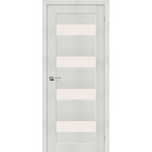 Дверь межкомнатная эко шпон коллекция Legno, MG4, 2000х700х40 мм., остекленная, CT-Magic Fog, Bianco Melinga