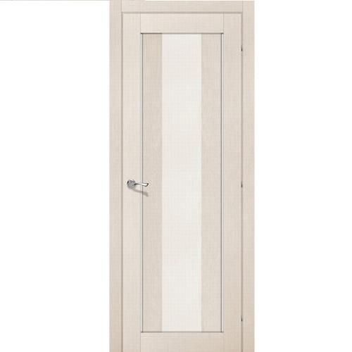 Дверь межкомнатная эко шпон коллекция Pronto, MG1, 2000х600х40 мм., левая, остекленная, CT-Magic Fog,  alu Bianco