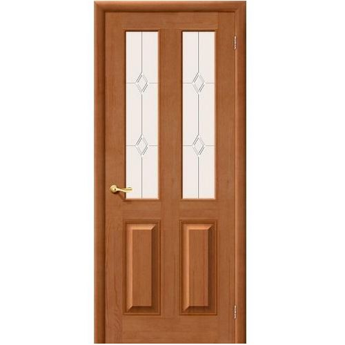 Дверь межкомнатная из массива Классическая, М15, 2000х900х40, остекленная, СТ-Полимер, Светлый Лак (Т-05)