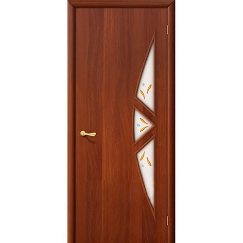 Дверь межкомнатная ламинированная, коллекция 10, 15Ф, 2000х700х40 мм., остекленная, СТ-Фьюзинг, ИталОрех (Л-11)