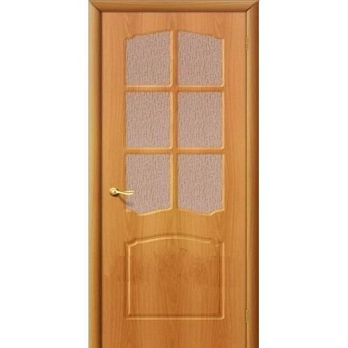 Дверь межкомнатная ПВХ коллекция Start, Альфа, 2000х800х40 мм., остекленная, СТ-118, МиланОрех (П-12)