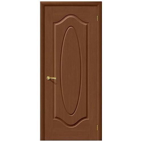 Дверь межкомнатная шпонированная коллекция Комфорт, Аура, 1900х550х40 мм., глухая, орех (Ф-12)