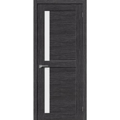 Дверь межкомнатная шпонированная коллекция Комфорт, М-16, 2000х900х40 мм., остекленная Сатинато, абрикос (Ф-10)