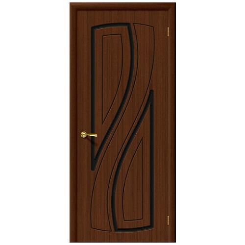 Дверь межкомнатная шпонированная коллекция Стандарт, Лагуна, 1900х550х40 мм., глухая, шоколад (Ф-17)